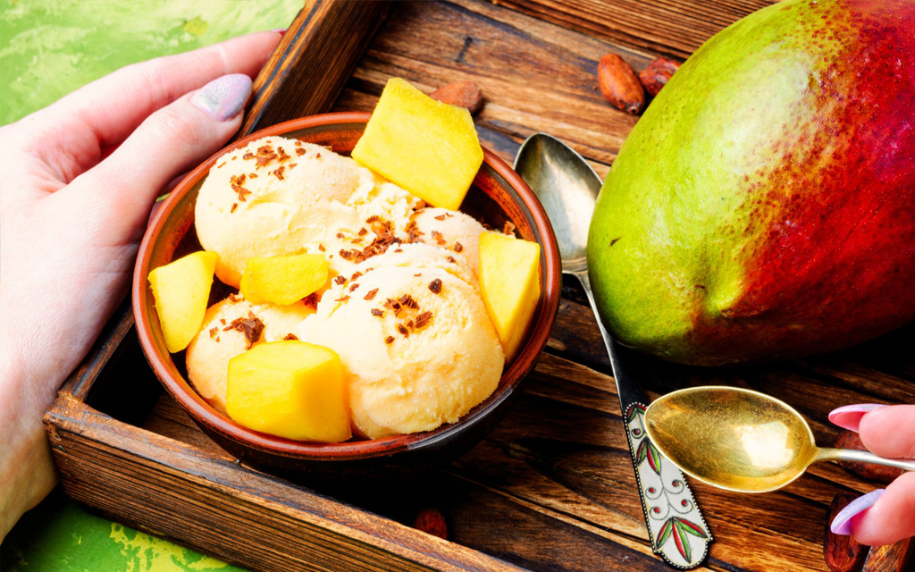 How to Make No-Churn Mango Vanilla Bean Ice Cream
