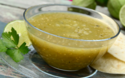 Green Tomatillo Sauce for Oysters