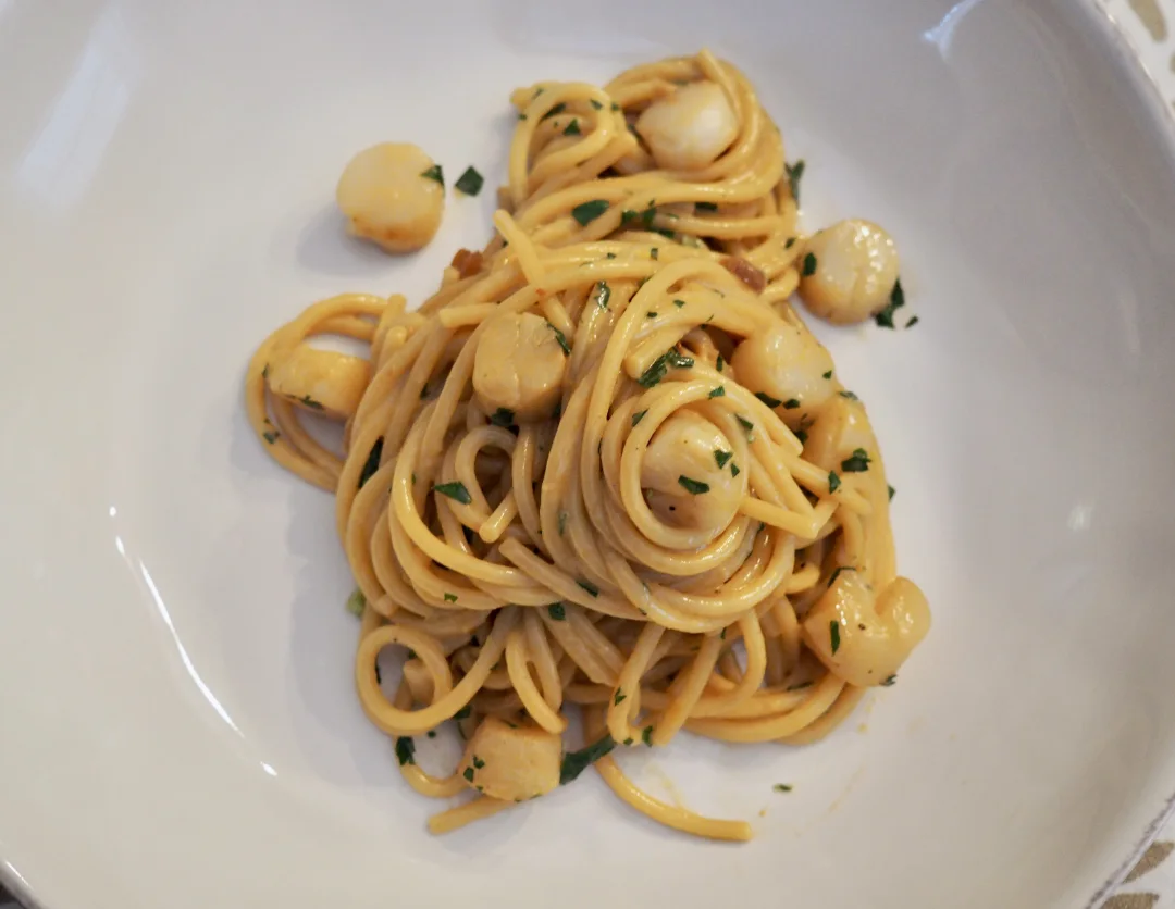scallops and spaghetti by Lauren Jackson